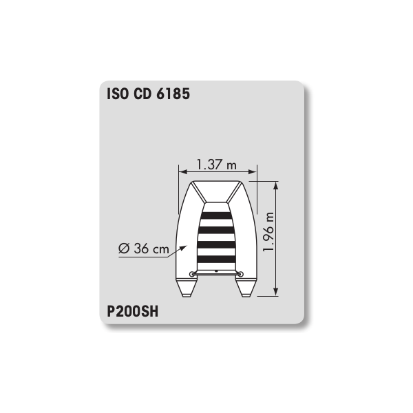 Plastimo annexe gonflable raid ii p200sh gris