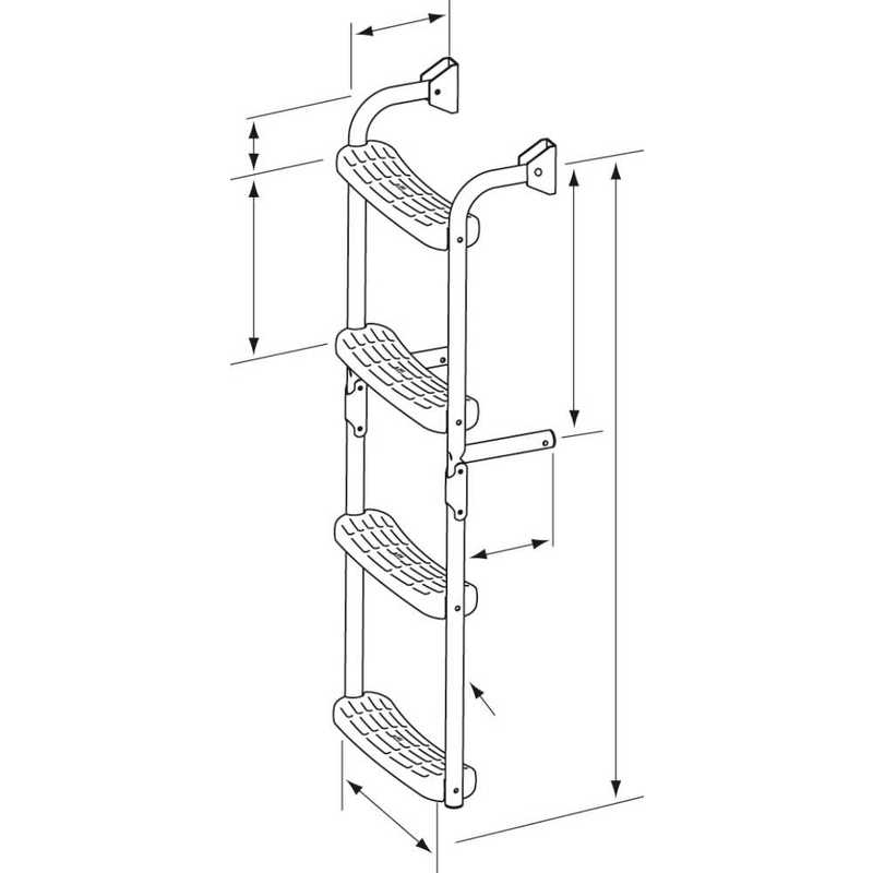 Plastimo echelle inox pliant 90d,2+3 ech gris crb