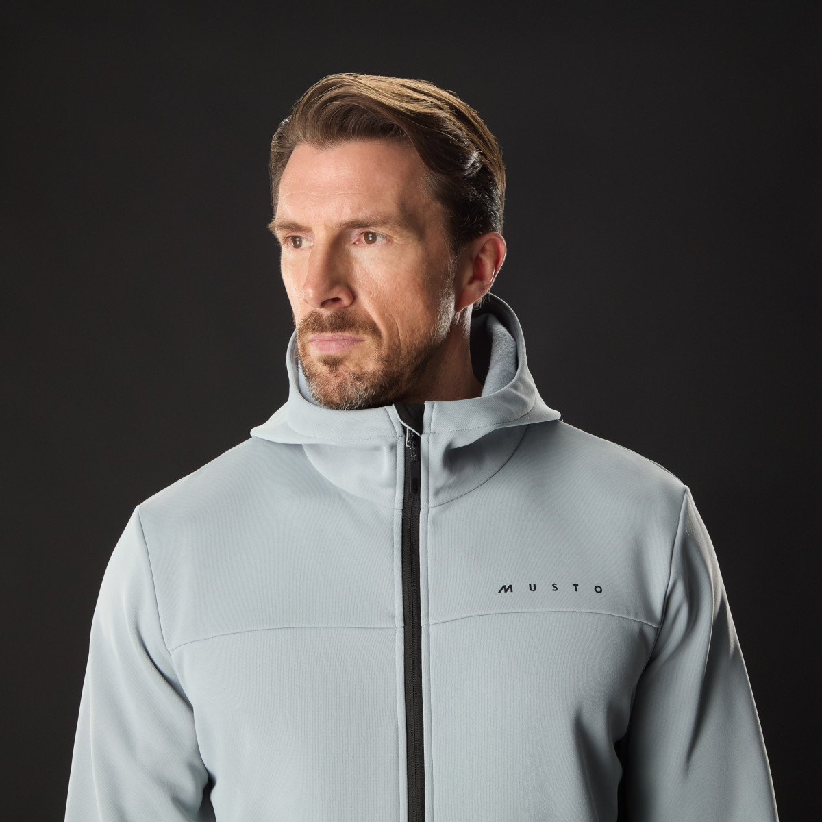 Musto Evolution Hoodie Sweat à capuche homme gris-bleu, taille XL