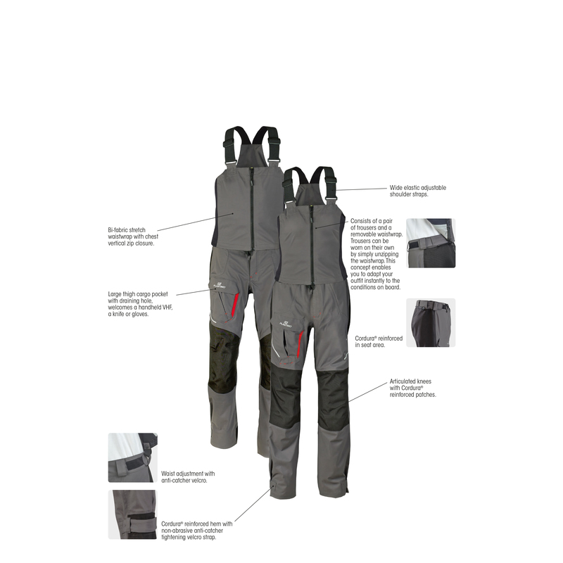 Plastimo Salopette ACTIV Femmes, gris / noir