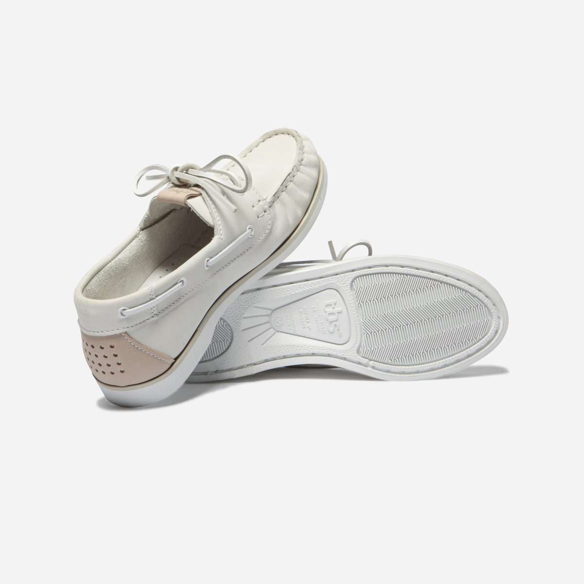 TBS Palmela chaussure bateau, femme - blanc crème, pointure 40