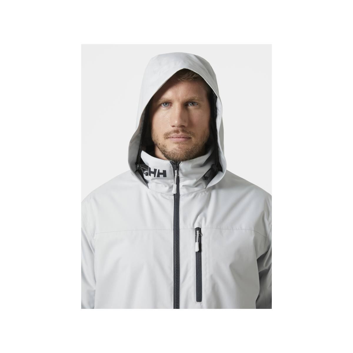 Helly Hansen Crew Hooded Veste de voile Midlayer 2.0 pour homme, gris, taille 2XL