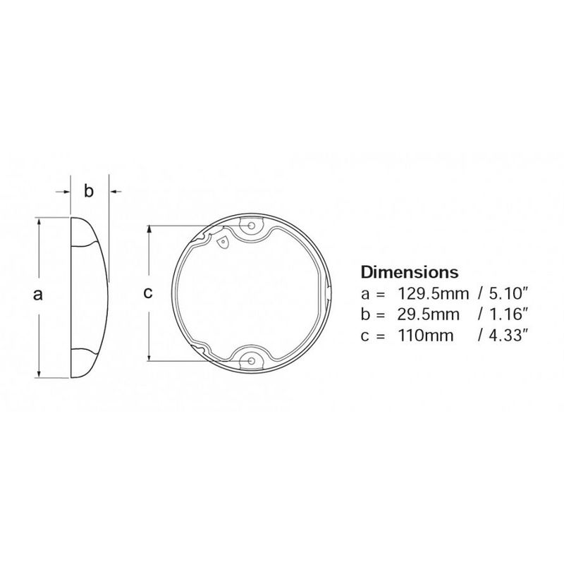 Hella EuroLED 130 LED lumière de plafond blanc/rouge, s