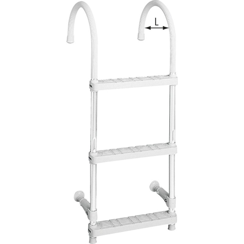 Plastimo echelle alu 4 marches courbe 26cm