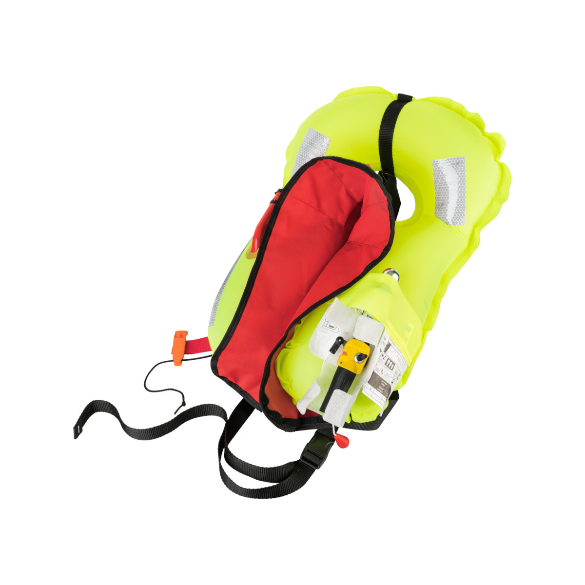 Lot : 12skipper gilet de sauvetage automatique 300N ISO avec harnais - rouge, avec Marinepool Lifeline et kit de réarmement