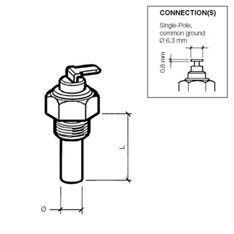 VDO Capteur de température de liquide de refroidissement 120°C – M10