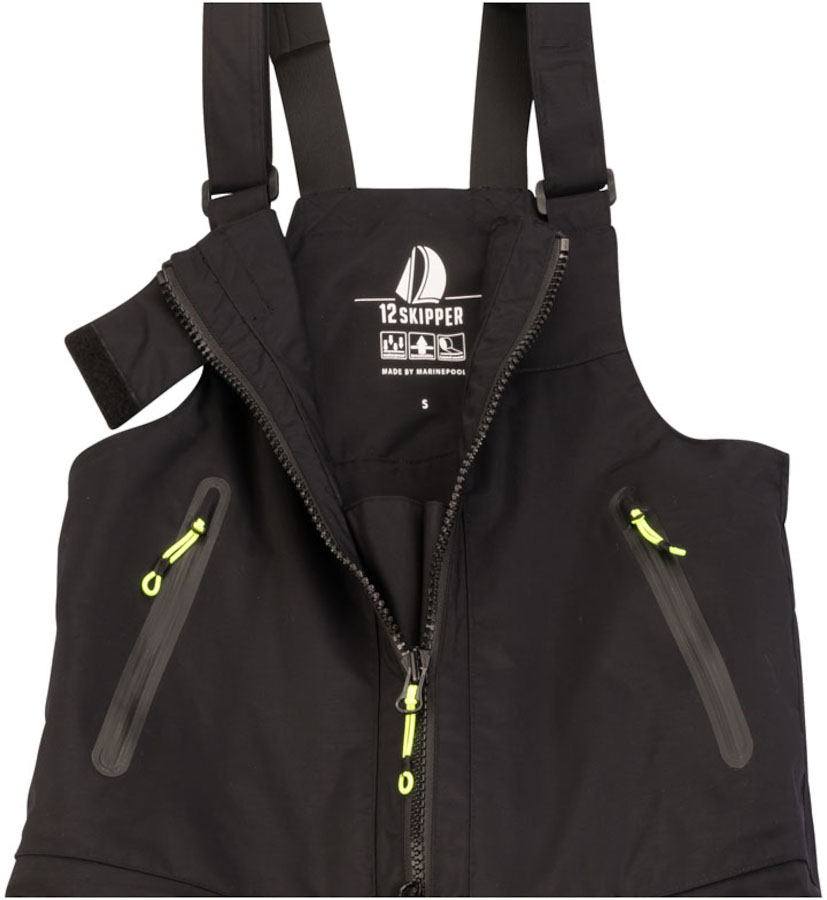 12skipper Magellan Sailing Trousers salopette de quart hauturière (offshore), femme noir, taille L
