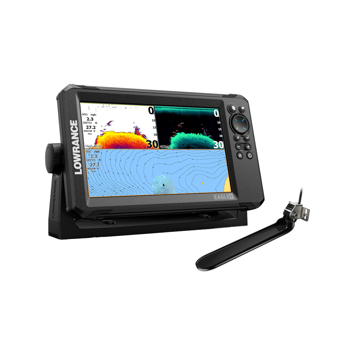Lowrance Eagle 9 traceur de cartes - sonde tableau arrière TripleShot HD incluse