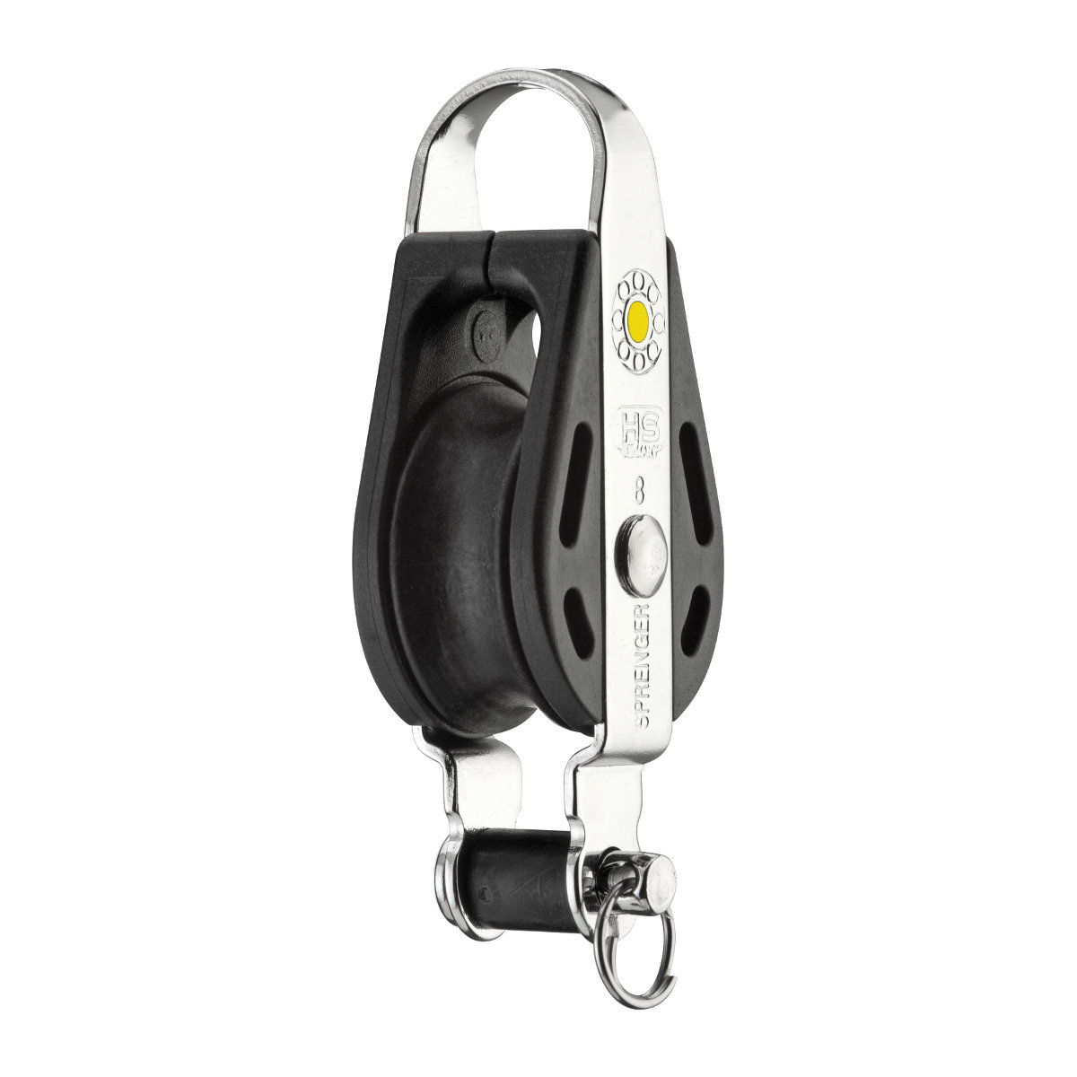 Hs sprenger S-Blockserie 8mm poulie avec palier lisse - simple avec étrier fixe et Hundsfott
