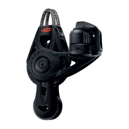 Ronstan Poulie Orbit Serie 40 BB - Poulie violon avec Looptop et taquet