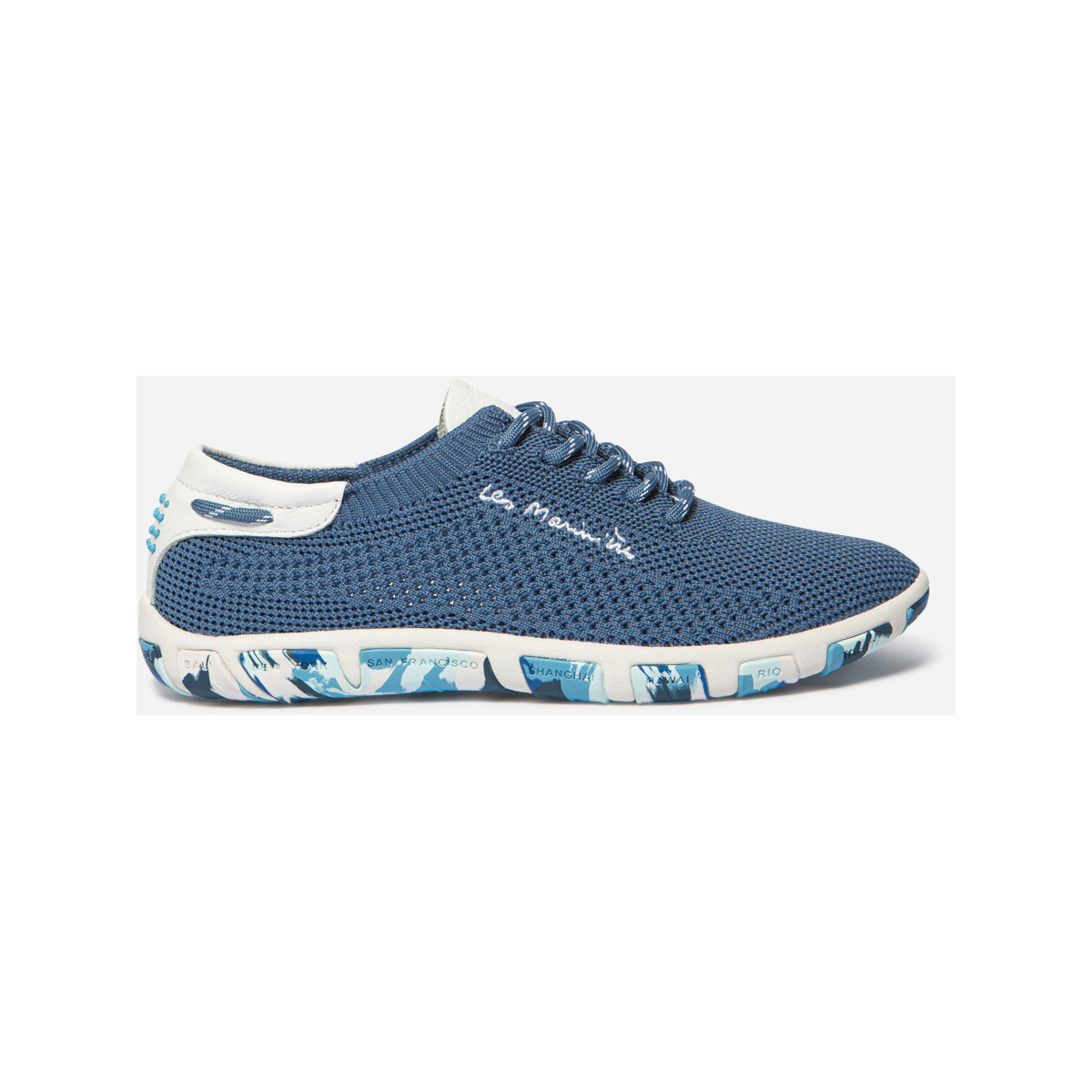 TBS Jazaria chaussure bateau femme bleu-blanc camo, taille 39