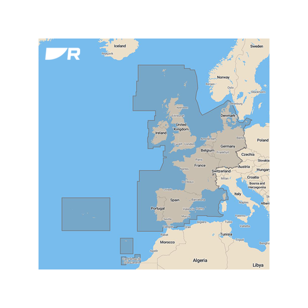 Raymarine Lighthouse carte marine Europe de l’Ouest