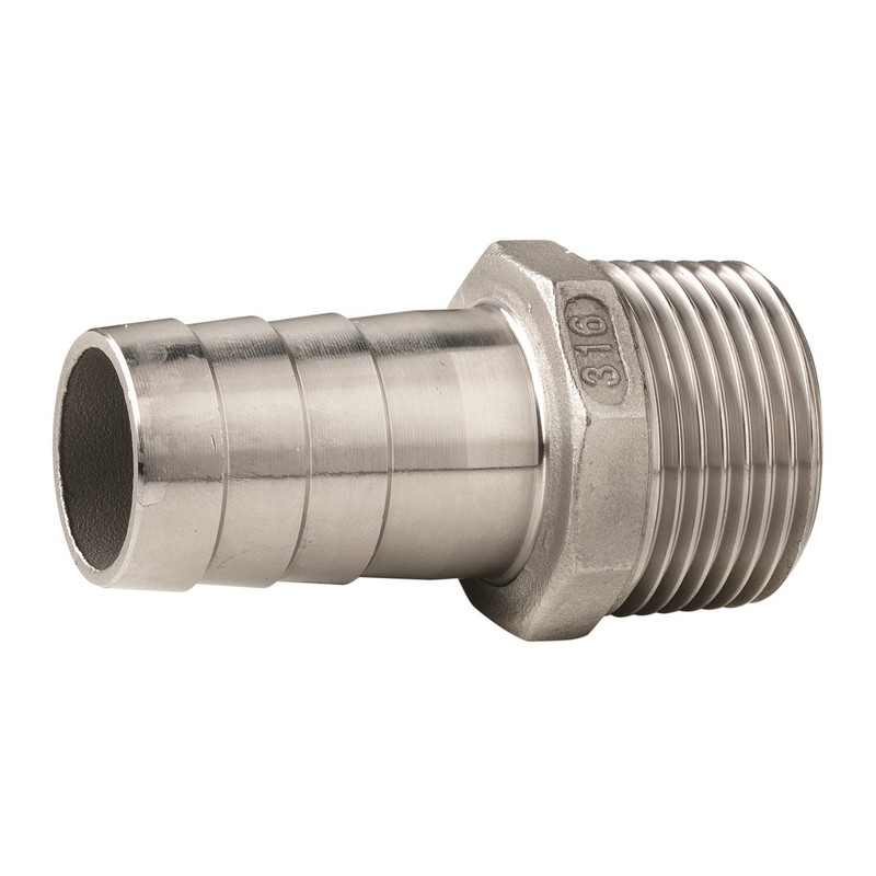 Vetus raccord annelé inox male ø1'' - ø30mm
