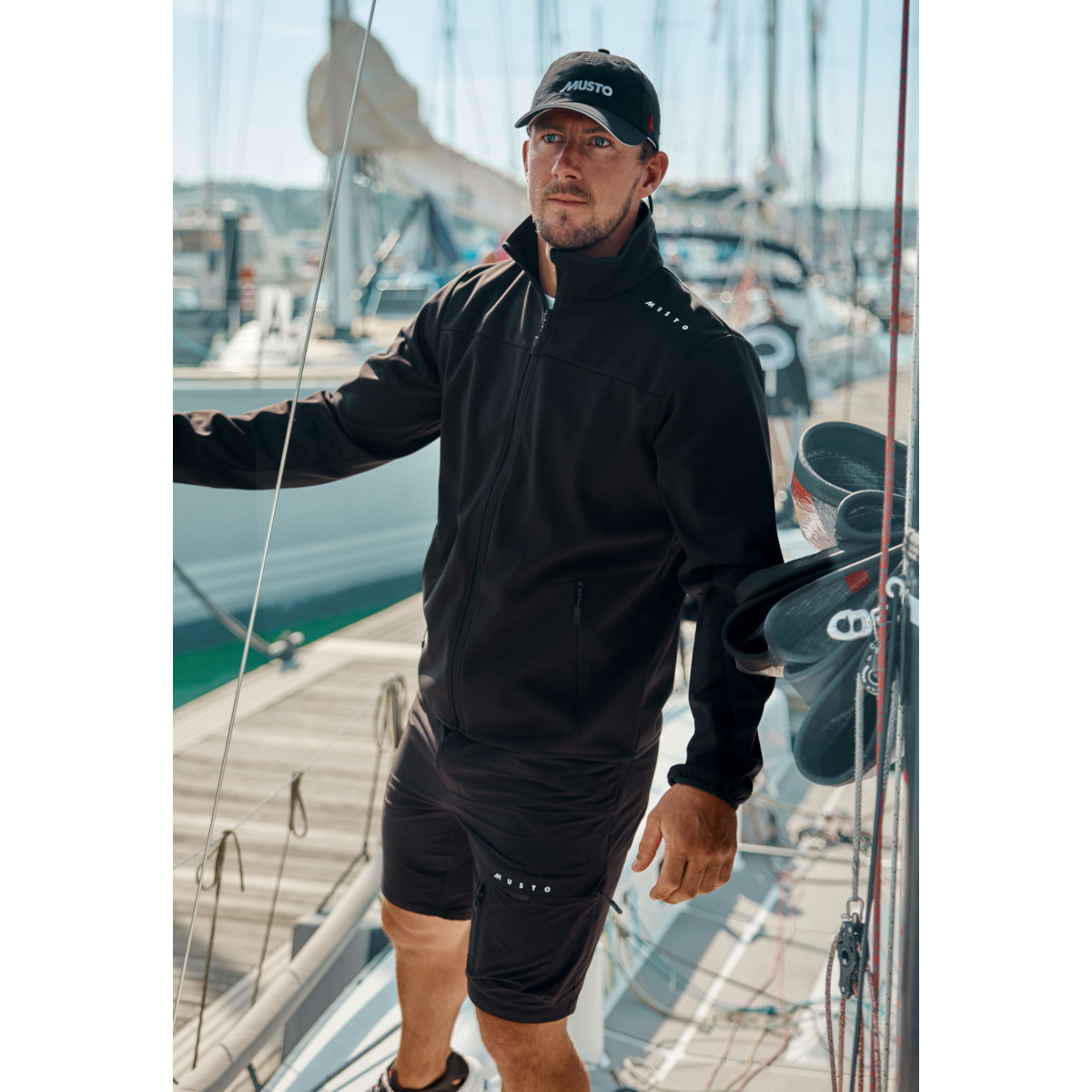 Musto Evolution Crew veste softshell homme gris clair