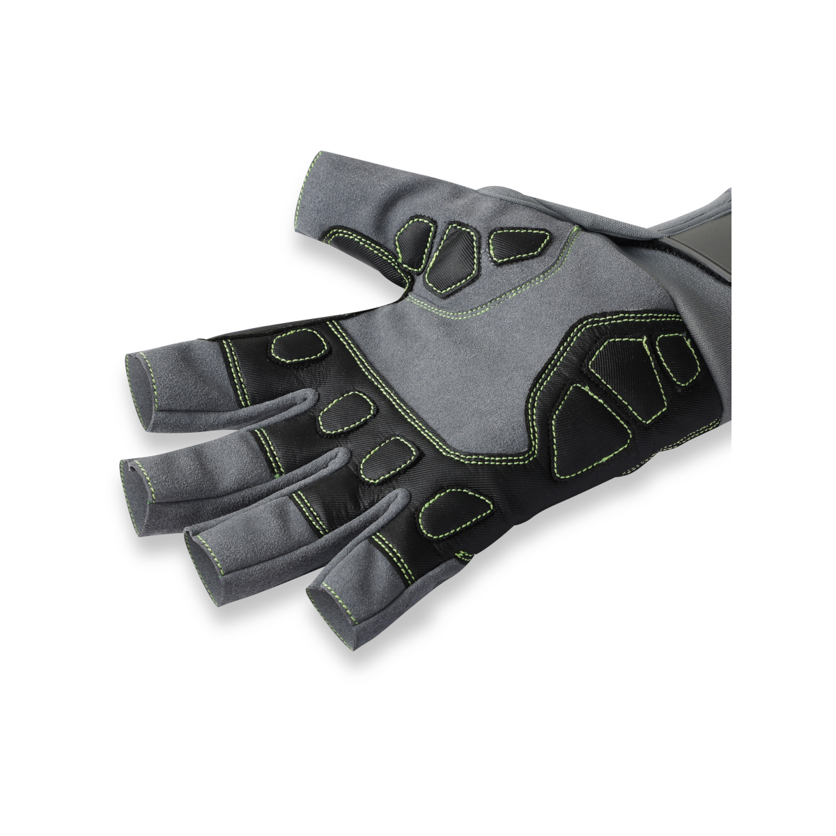 Typhoon Performance Gants de voile à doigts courts unisexes gris/vert clair, taille M