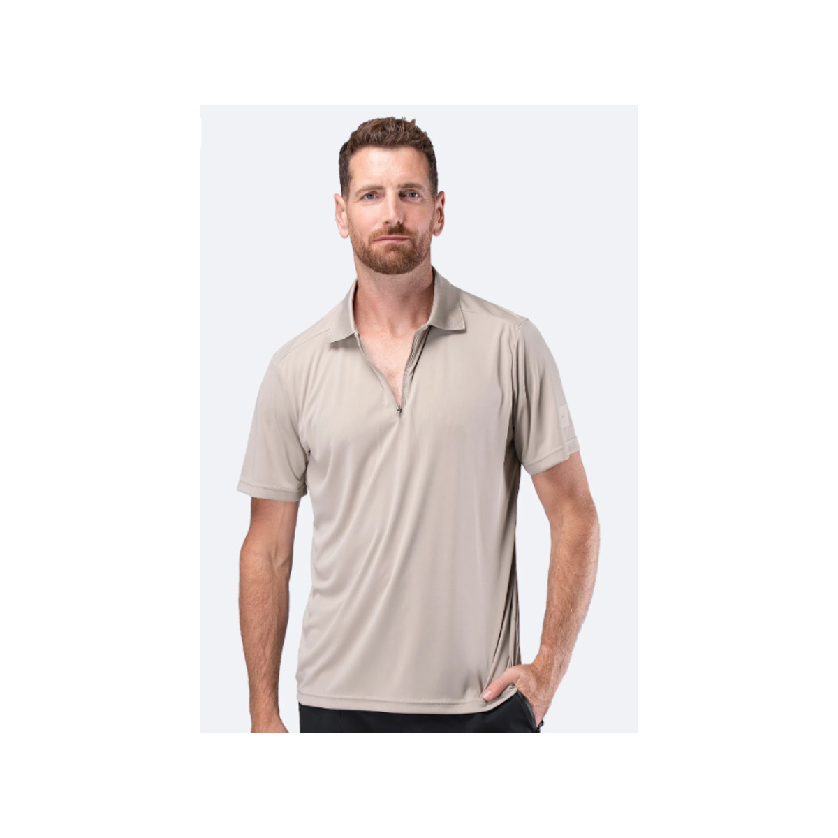 Zhik UV Active Polo pour homme - Couleur gris pierre