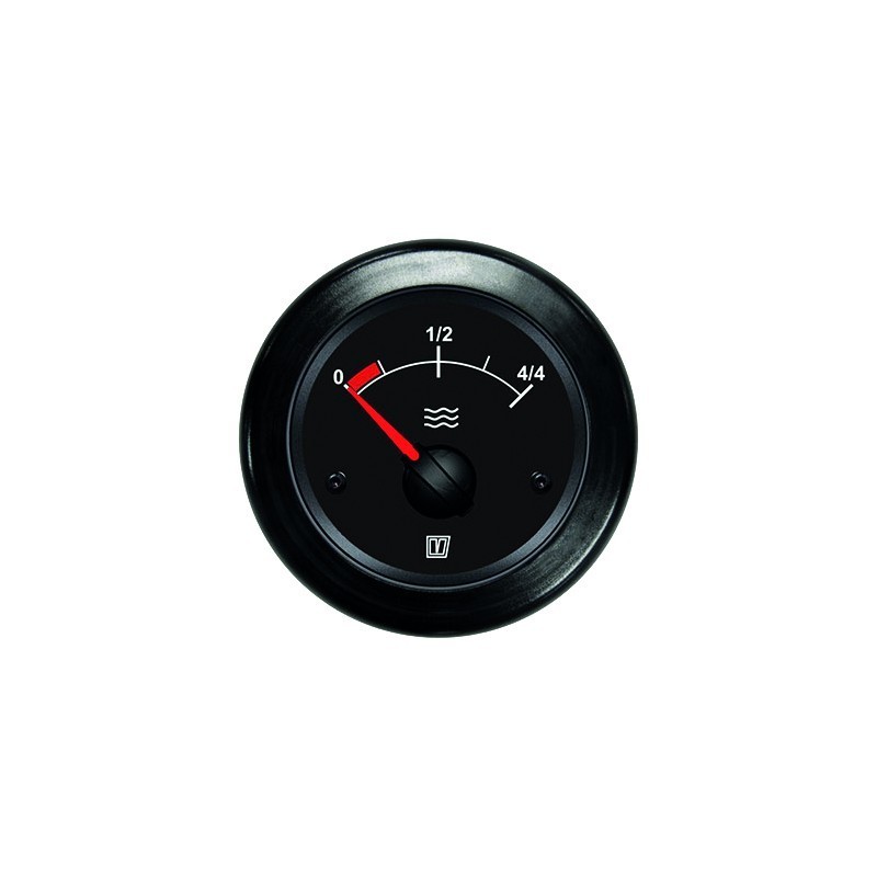Vetus indicateur noir, niveau d'eau 12/24v trou d'encastrement 52mm
