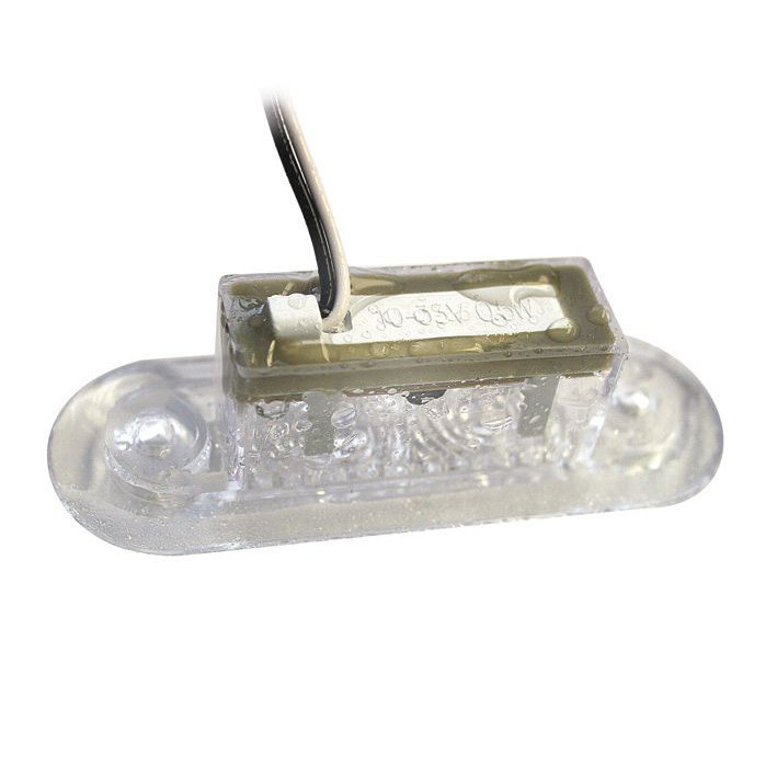 Hella marine Série 9680 LED lampe d'escalier - couleur de lumière blanc, boîtier en acier inoxydable poli