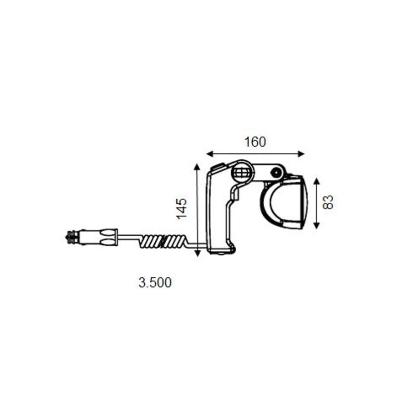 Hella Projecteur de recherche LED portatif, faisceau large