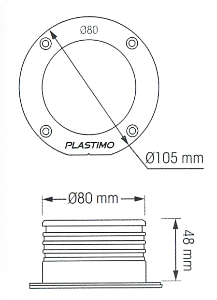 Connecteur droit Plastimo Mm 80