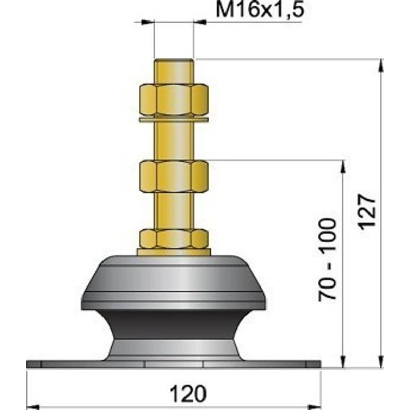Vetus support-moteur type k35v