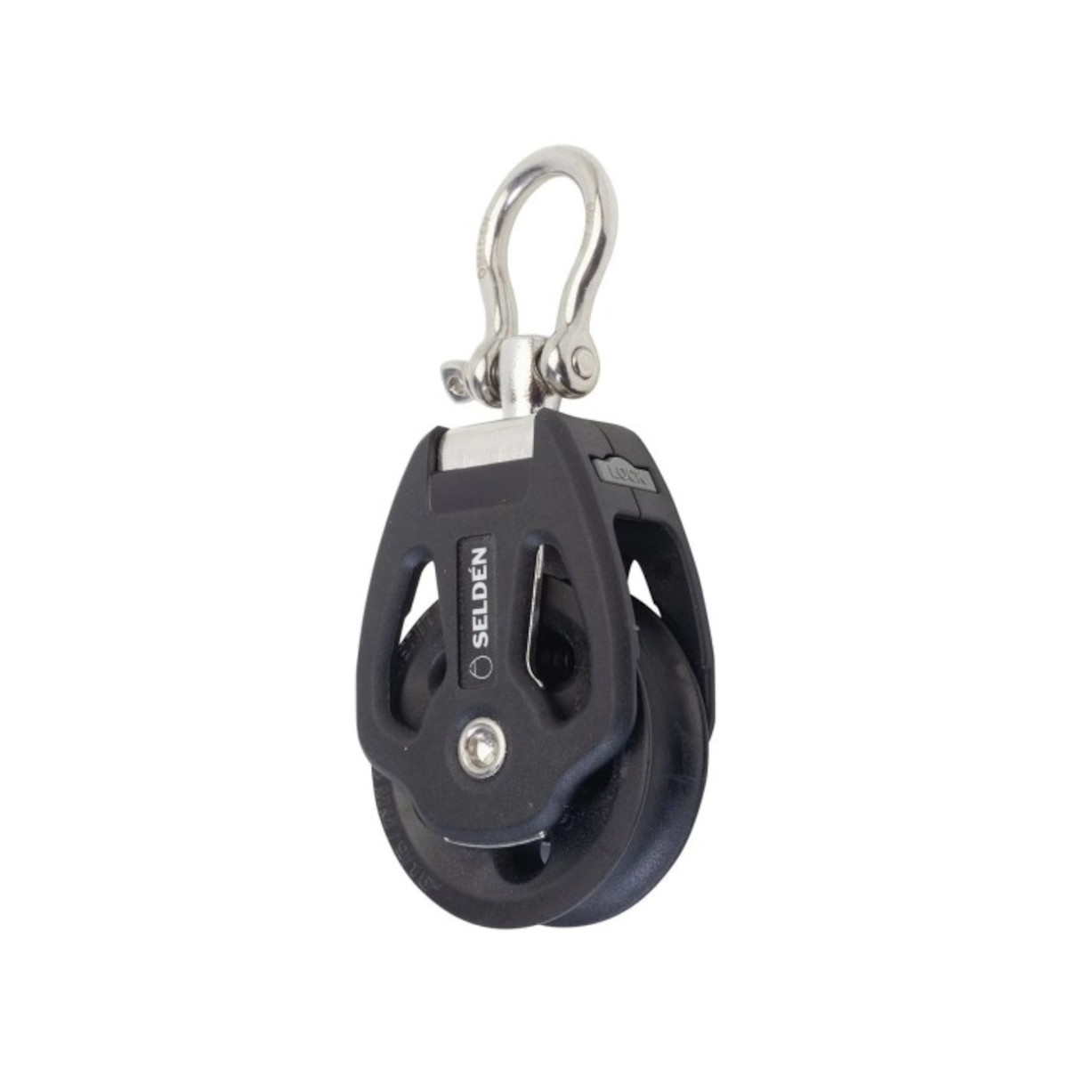 Seldén PBB60 Bloc palier lisse simple avec manille à émerillon et manille soudée