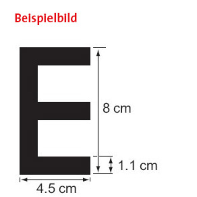 Plastimo lettre blanche h=8cm pr coque dure-x