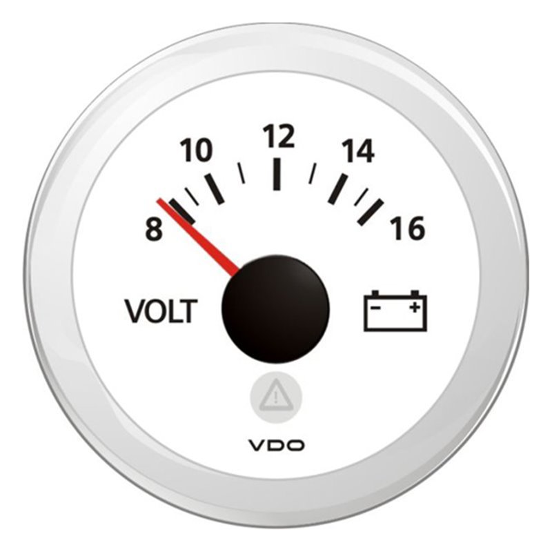 VDO VL Voltmètre 8-16V, blanc