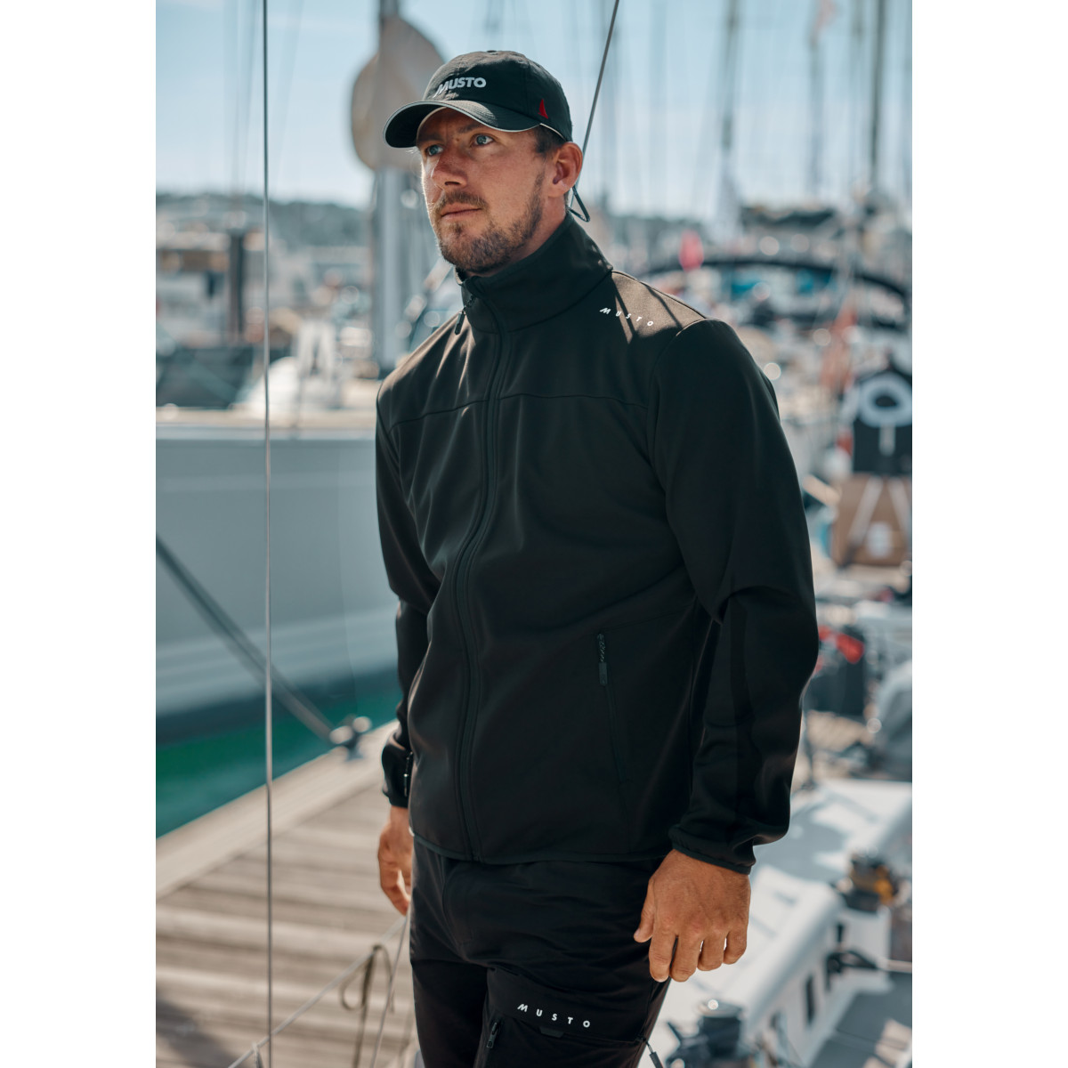 Musto Evolution Crew veste softshell homme gris clair