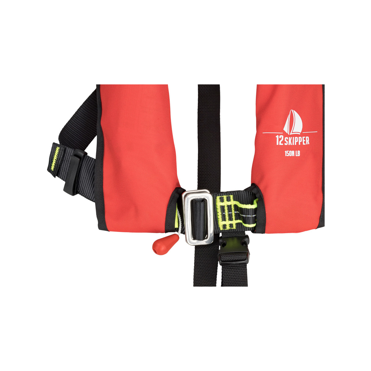 12skipper gilet de sauvetage automatique pour enfants 150N ISO avec harnais - rouge