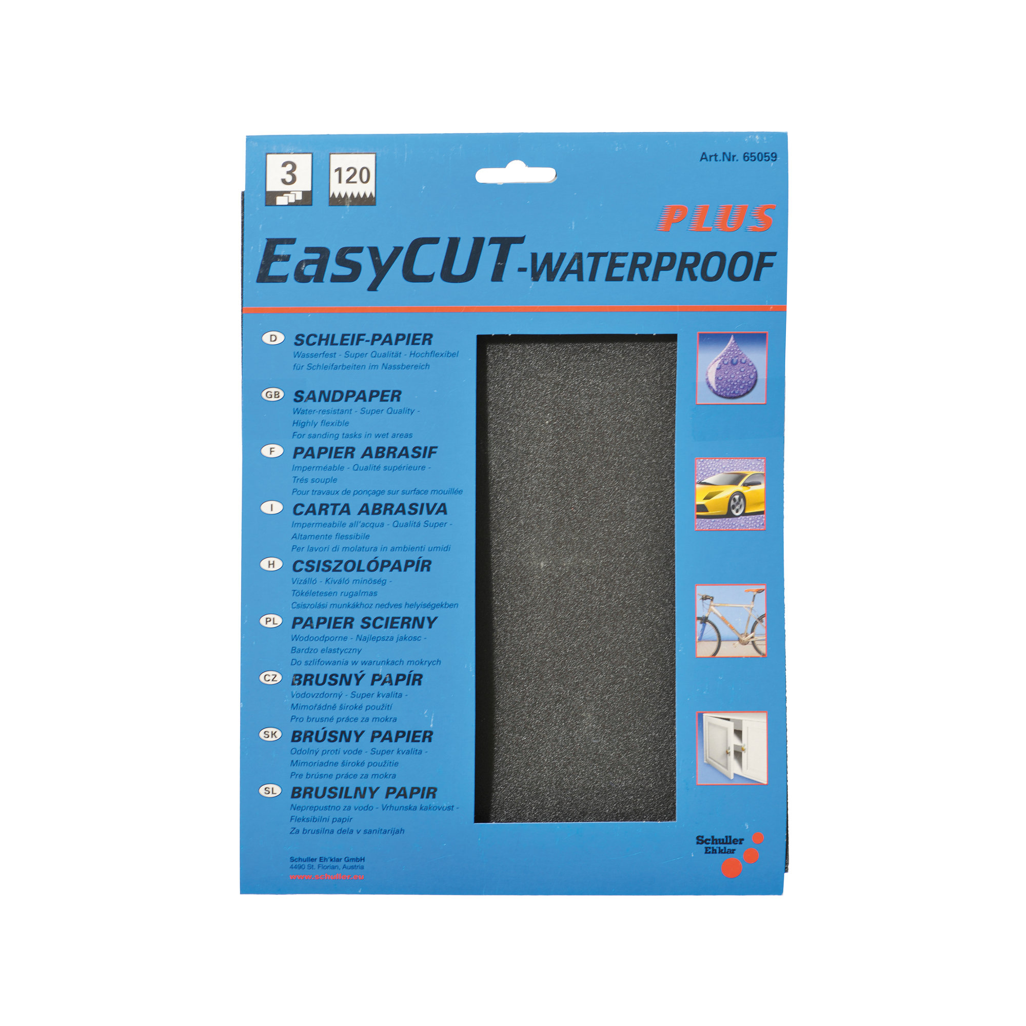 Easycut Papier abrasif humide 230 x 280mm en pack de 3 - K 320