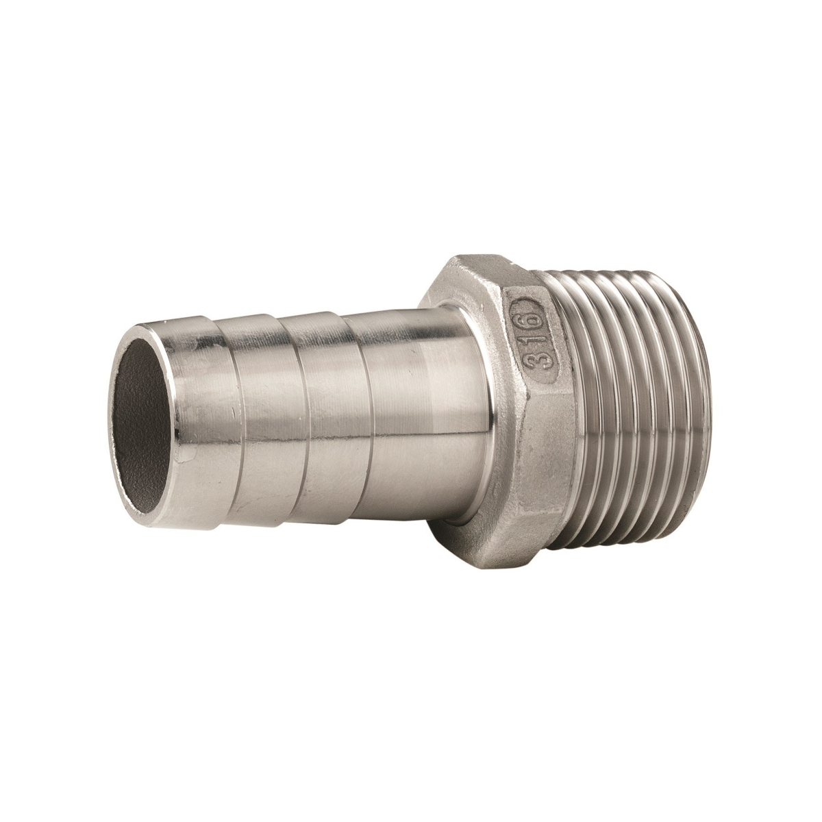 Vetus raccord annelé inox male ø1-1/4'' - ø38mm