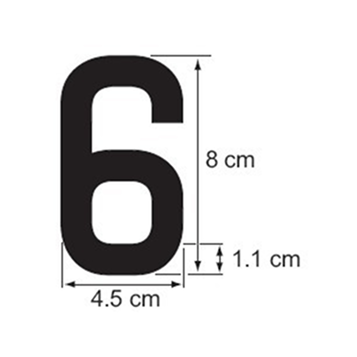 Plastimo chiffre blanc h=8cm pr coque souple-1