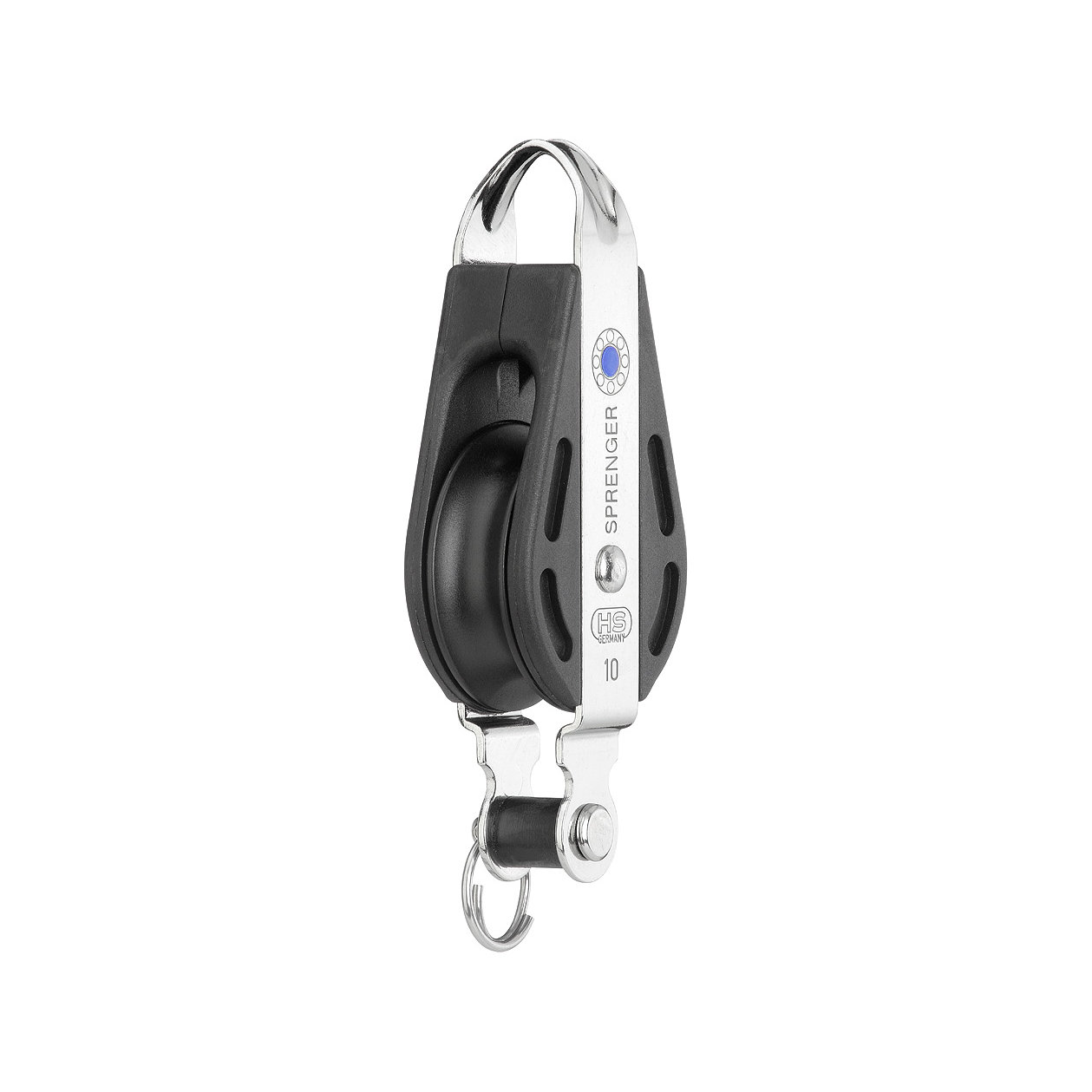 HS Sprenger Série S-Block 10 mm Poulie à roulement à aiguilles – simple réa avec étrier fixe et bécket
