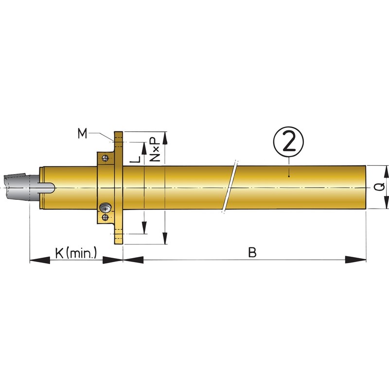 Vetus tube d'étambot bl - bronze - ø25 mm - 1500 mm