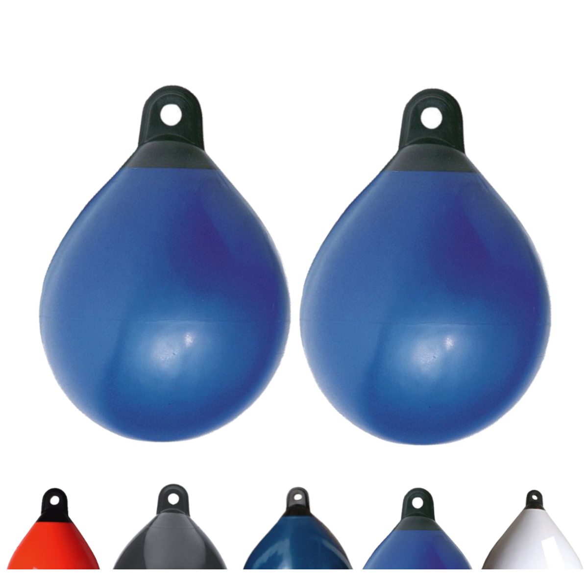 Lot de 2 pare-battages sphériques Majoni, diamètre 55 cm, bleu