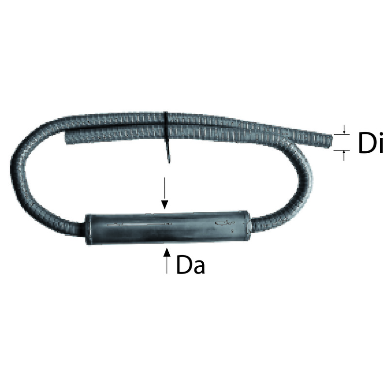 Webasto Silencieux d'échappement D24, L=1800mm, acier inoxydable