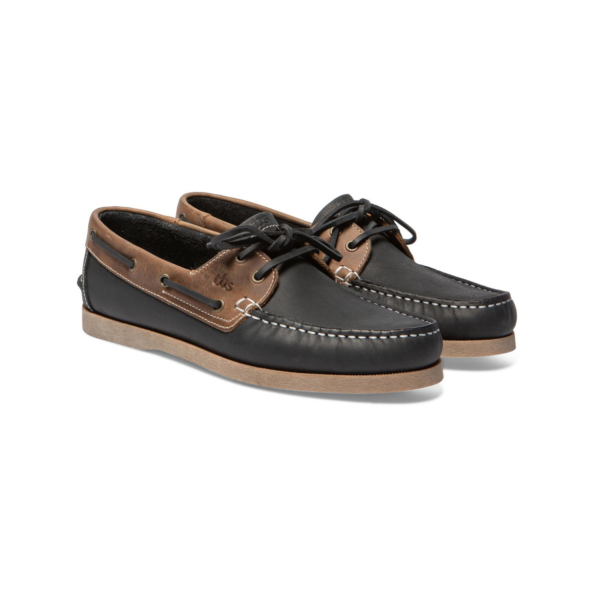 TBS Phenis chaussures bateau, homme - bleu marine/marron, pointure 45