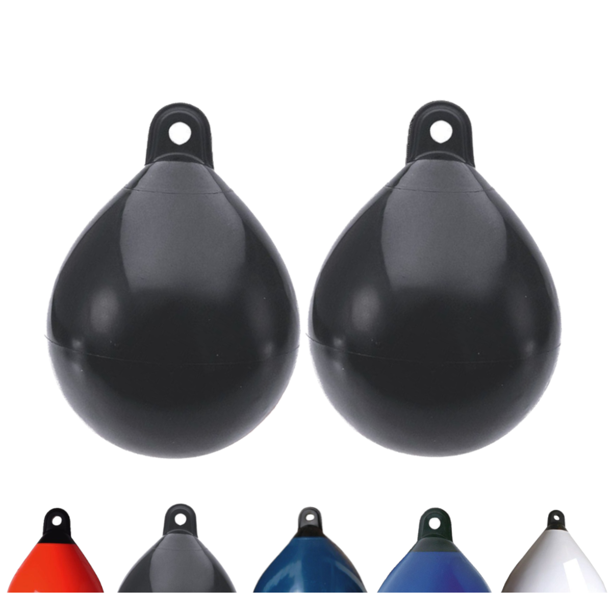 Lot de 2 pare-battages sphériques Majoni, diamètre 55 cm, noir