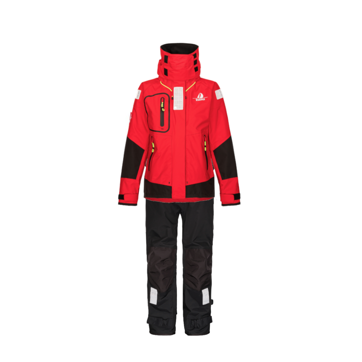 DEAL : 12skipper Magellan Offshore Set Femme - Veste rouge M, pantalon noir XXL
