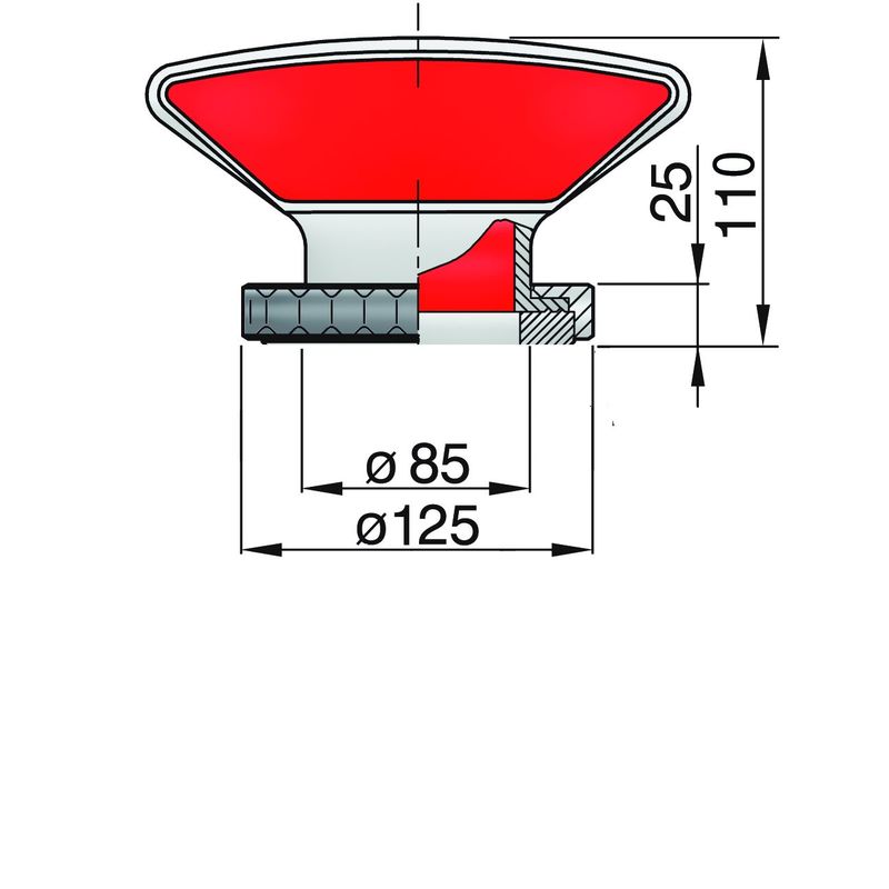 Vetus manche à air tramon silicone - rotative