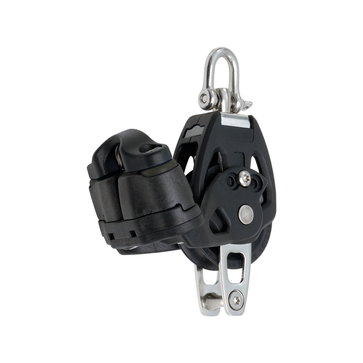 Seldén PBB50 Bloc de palier lisse simple avec manille à émerillon, étrier inférieur et pince