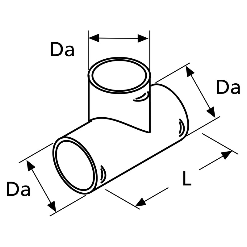 Webasto T-Stück D60 90 degrés