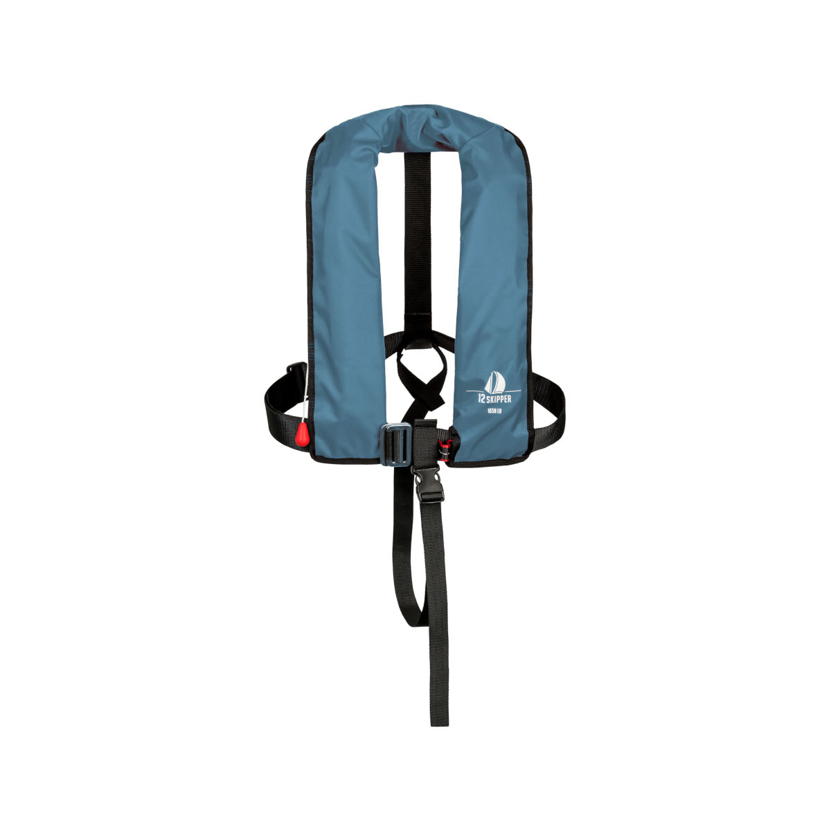 12skipper gilet de sauvetage automatique 165N ISO avec harnais - bleu acier