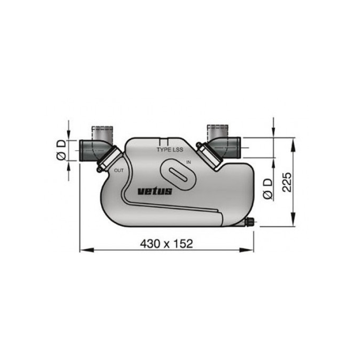 Vetus waterlock lssa50 - ø50 mm coudes orientables