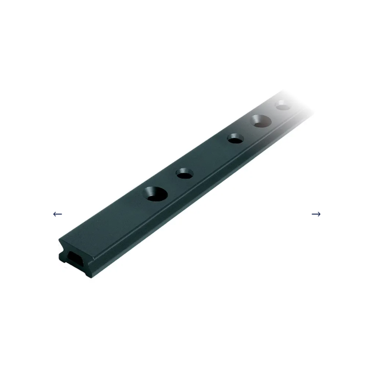 Ronstan S22 rail, noir, 996mm trous de fixation M6 CSK x100mm