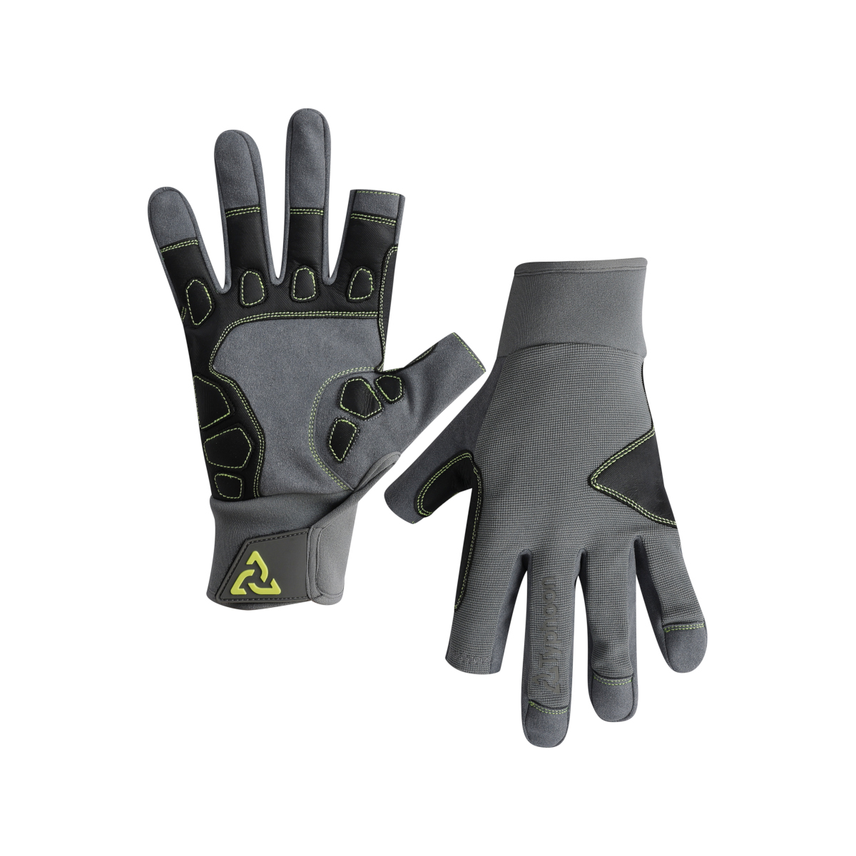 Typhoon Performance Gants de voile à doigts longs unisexes gris/vert clair, taille Y-L