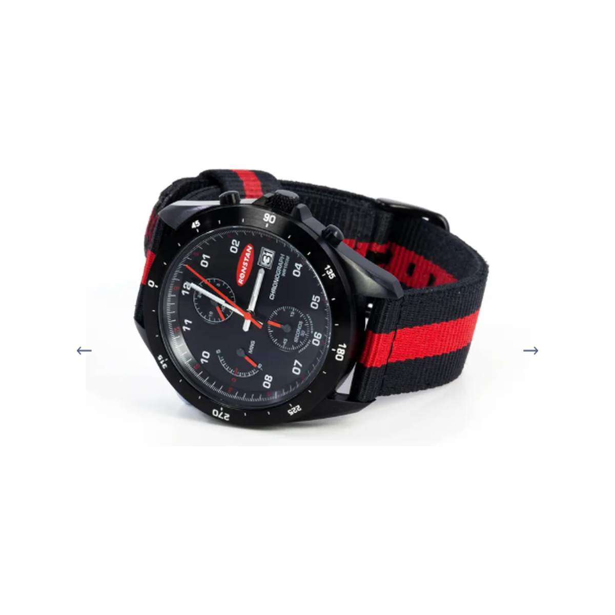 Ronstan ClearStart Analog montre, 43mm, noir S/S