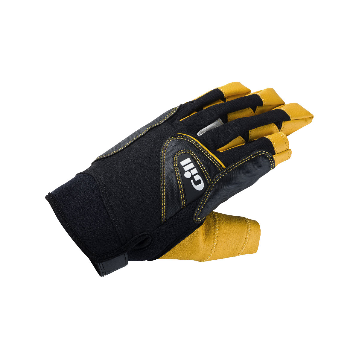 Gill Pro gants de voile à doigts longs - noir/jaune, taille XS