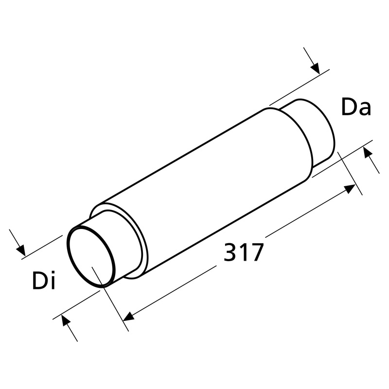 Webasto Silencieux d'air de chauffage D90 BG110 Kpl